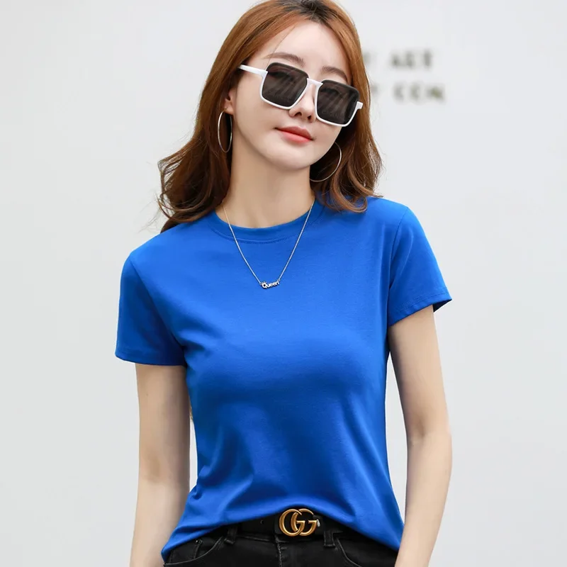 MRMT 2026 Brand New Women’s T-shirt Short-sleeved Solid Color Trimming O-neck Women T shirt for Female Woman Tops Tees Tshirt