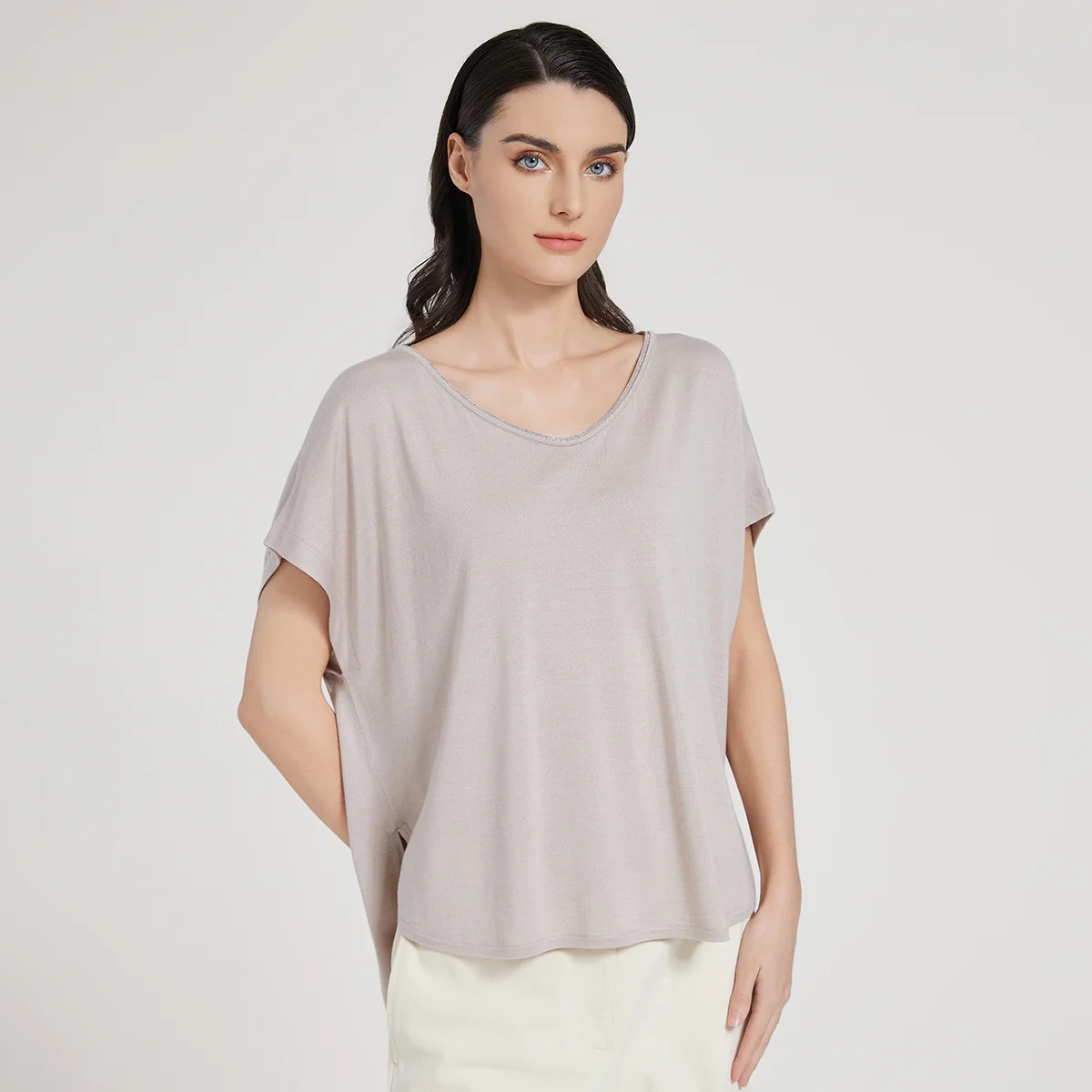 BC1095 Luxury Women’s Clothing Silk Woolen Ladies Clothes loose Merino Wool Vest Sweaters For Woman