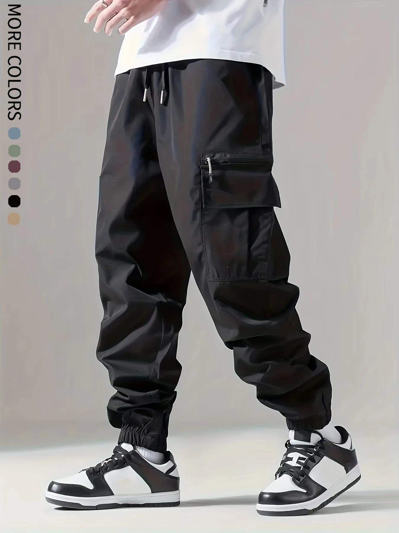 Men’s Cargo Pants, Thin Trousers, Comfortable and Breathable, Outdoor Casual, Wearable, Running, Cycling, Multi-pocket 004